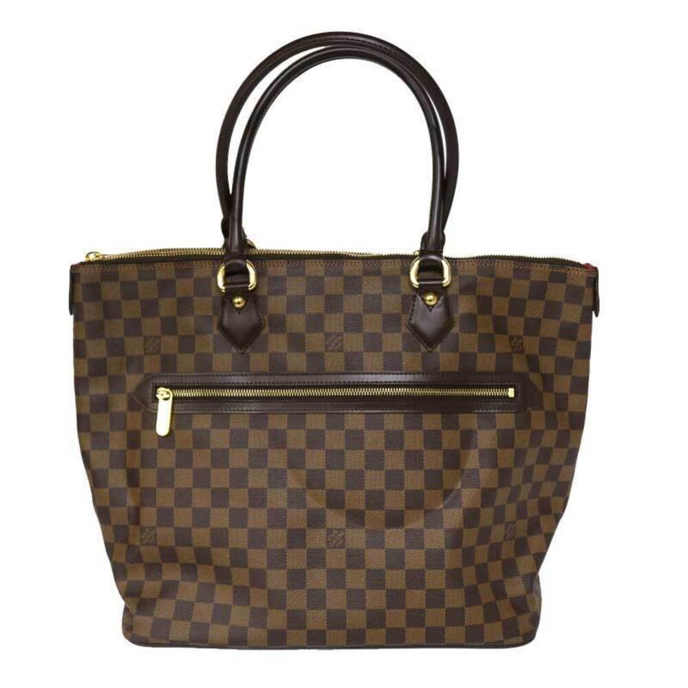 Louis Vuitton Damier Saleya Handbag Tote Bag Ebene Brown OK